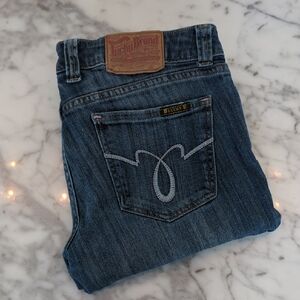 Lucky Brand Denim Lola Straight Run Stitch Denim Jeans Size 28